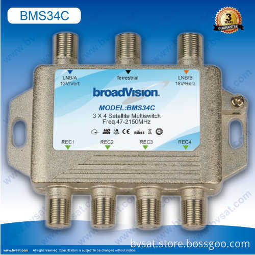 Best Selling Zinc Die 3x4 Multiswitch Directv With 2 Sat 1 Terr Inputs